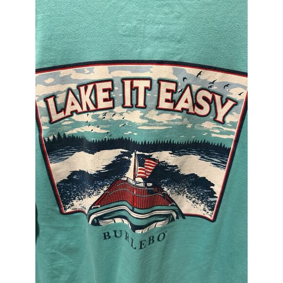 Burlebo Men’s Lake Weekend T-Shirt – Size Large – Turquoise - Picture 3 of 4